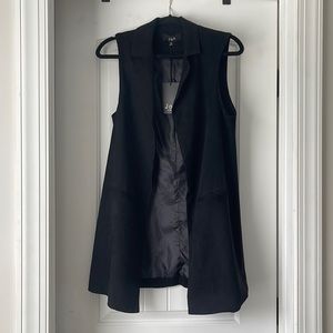 JOH sleeveless suede black blazer